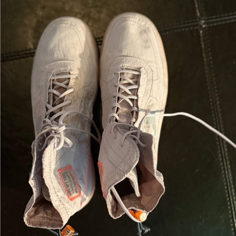 Nike Women’s High-Top Sneakers in White with Gum Sole and Light Gray Accents - Picture 8 of 9
